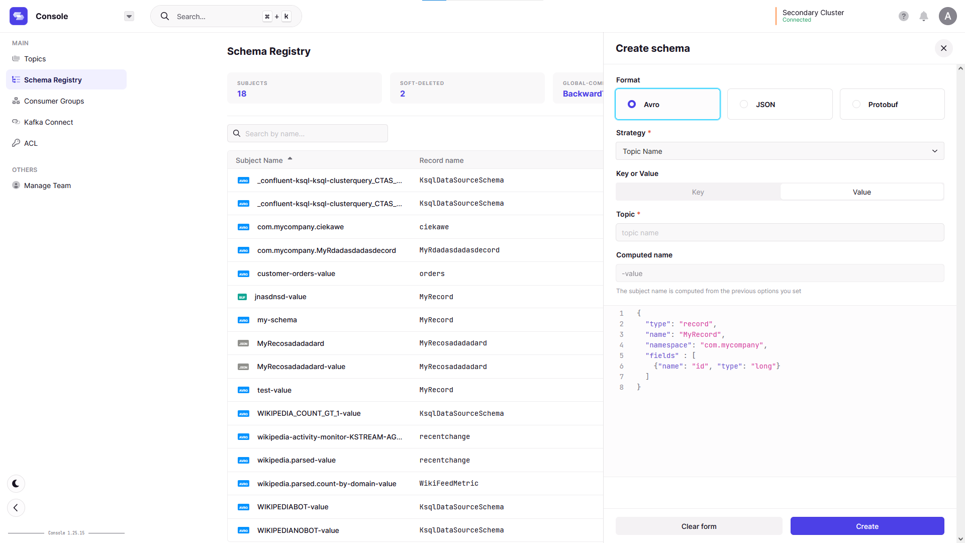 Create a Schema